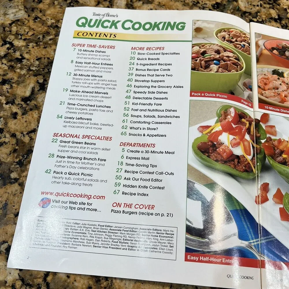 Lot Of Taste Of Homes Quick Cooking Back Issues Recipes Magazines 2005 set Of 6